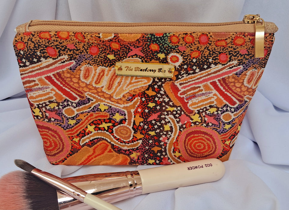 Make-up Bag - Rust Waves