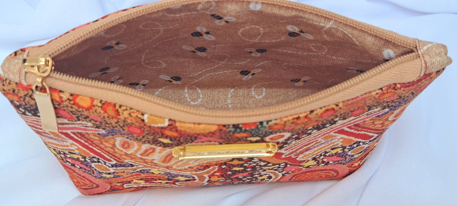 Make-up Bag - Rust Waves
