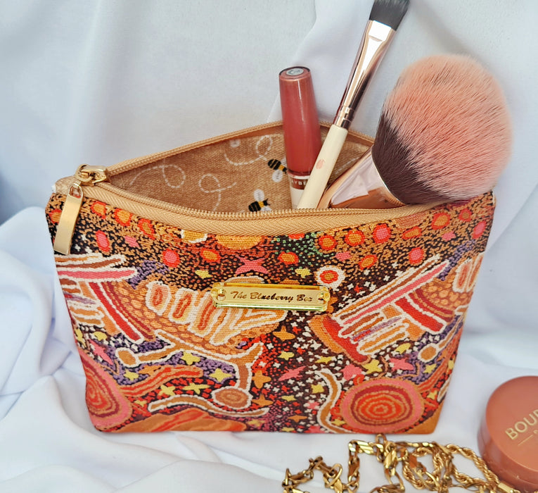 Make-up Bag - Rust Waves